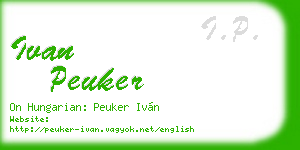 ivan peuker business card